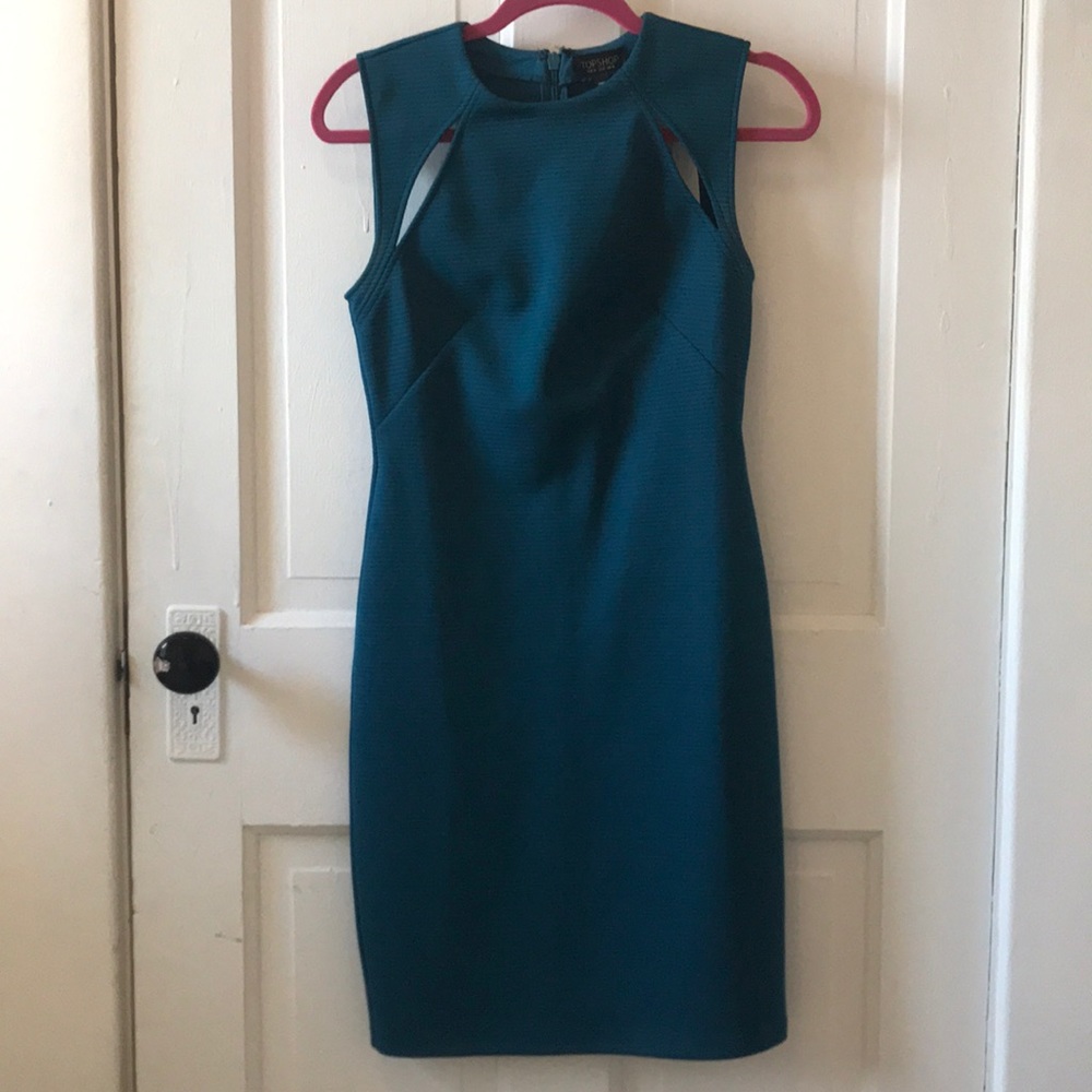 Blue dress with cutouts